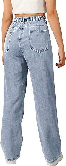 Girls Casual Wide Leg Jeans, 4-14 Years - Image 3