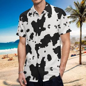 Mens Button Funky Short Sleeve Casual Hawaiian Beach Shirt