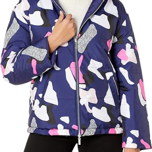 EXCHANGE Women Reversible Recycled Camo Print Puffer