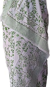 Women Cotton Floral Printed Sarong for Summer Beach Swimsuit