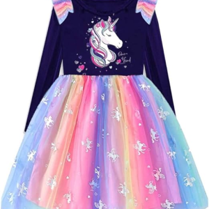 Girls Dresses Winter Long Sleeve Party Gifts for 3-7 Years