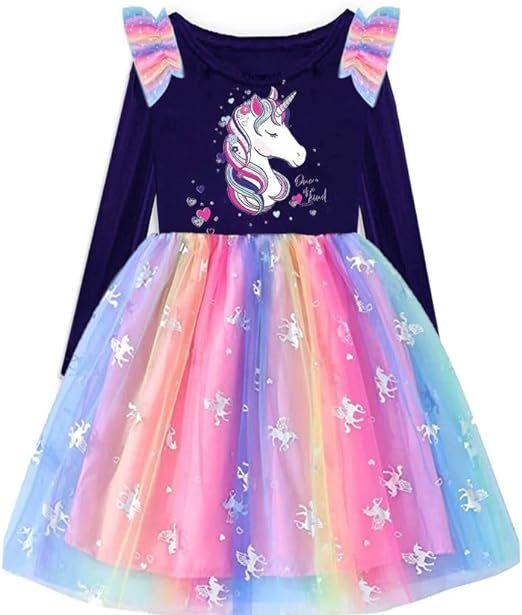 Girls Dresses Winter Long Sleeve Party Gifts for 3-7 Years