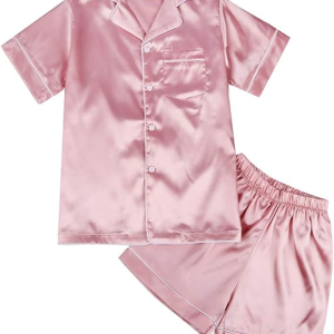 Girl Silk Pajama Sleepwear Nightwear Loungewear Clothes