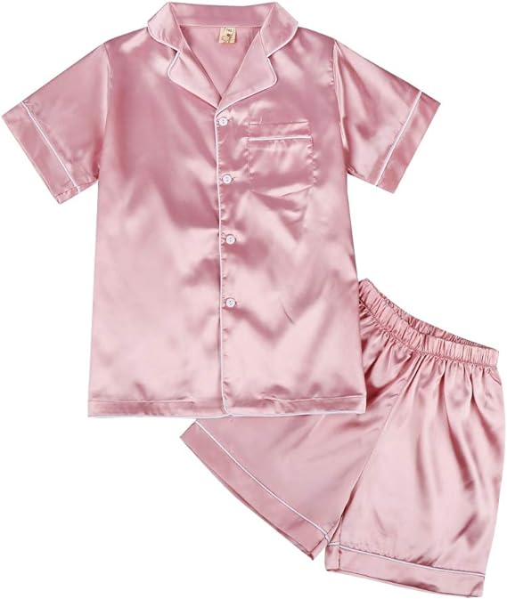 Girl Silk Pajama Sleepwear Nightwear Loungewear Clothes