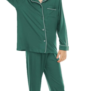 Girls Boys Pajamas Long Sleeve Sleepwear Button-Down 2 Pcs