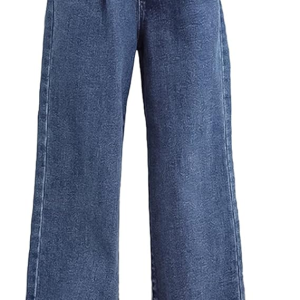Girls Jeans Denim Elastic Wide Pants Leg Kids Clothes
