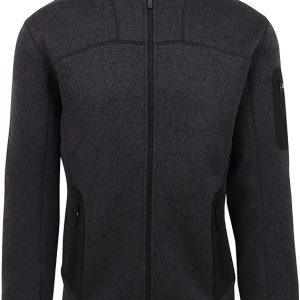 High collar men warm gray black coat