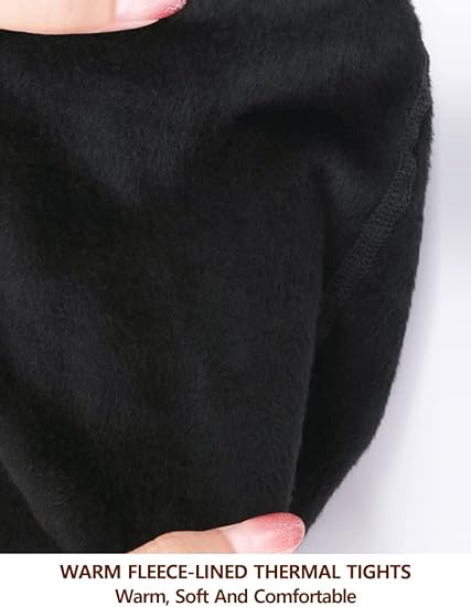 Womens Opaque Fleece Lined Winter Thermal Tights - Image 5