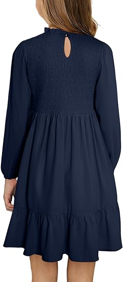 Girls High Low Dresses Cute Swing Dress Size 4-13 Years - Image 6