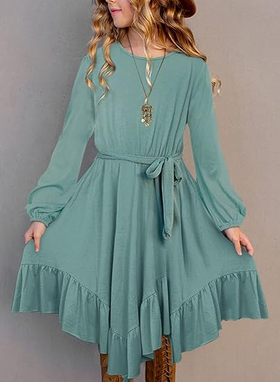 Girl Fashion Swing Dress Boho A-line Dresses 4-13 Years - Image 2