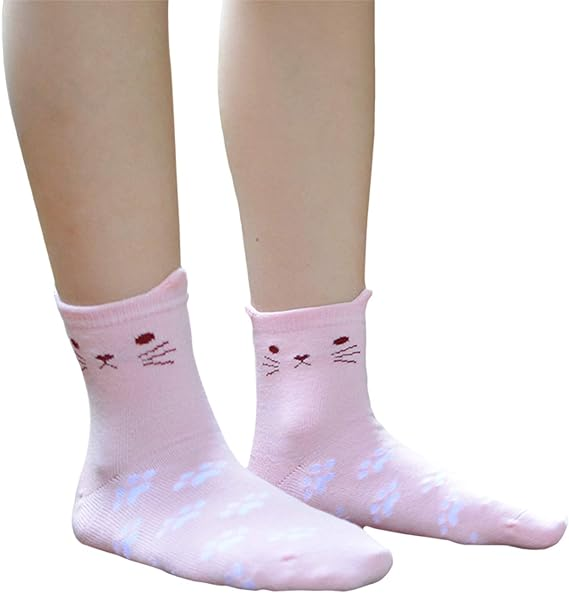 Girls Cotton Cute Socks Low Cut Ankle No Toe Seam Pack of 5 - Image 2