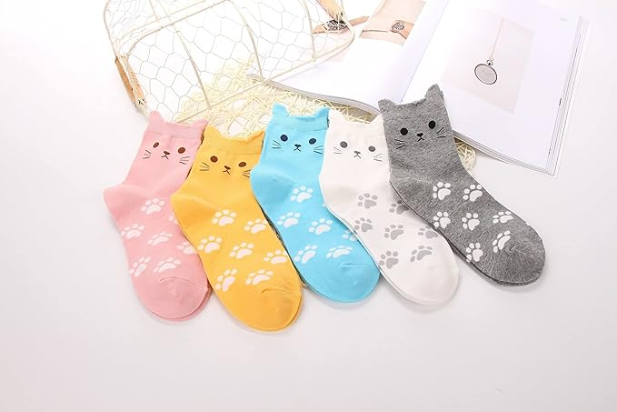 Women Cat Socks Cat Gifts Cute Animal Socks Dog Owl Gifts - Image 6