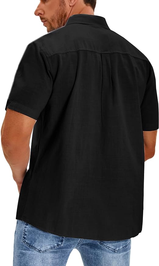 Mens Short Sleeve Regular-Fit Shirt - Image 4