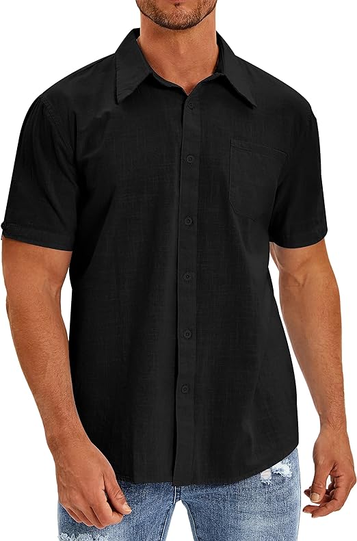 Mens Short Sleeve Regular-Fit Shirt - Image 2