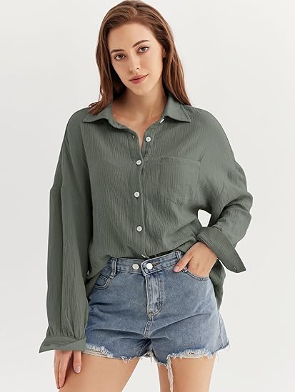 Womens Fall Fashion Jacket Long Sleeve Work Blouses Tops