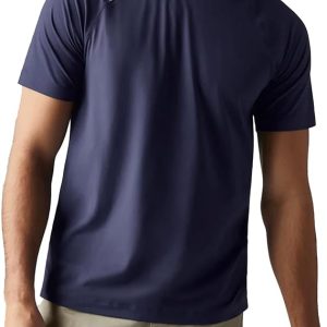 Navy Quick Dry Mens Gym Shirts
