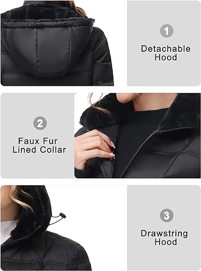 Women Warm Winter Down Puffer Jacket - Image 3