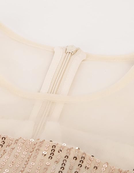 Girl Sequin Party Dress Long Sleeve A-Line Dresses 5-12Y - Image 3