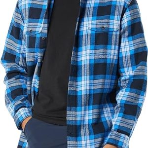 Men Regular Fit Long Sleeve Two Pocket Flannel Shirt
