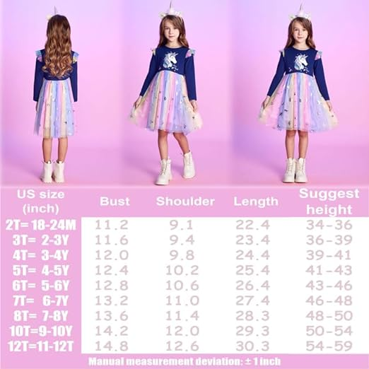 Girls Dresses Winter Long Sleeve Party Gifts for 3-7 Years - Image 6